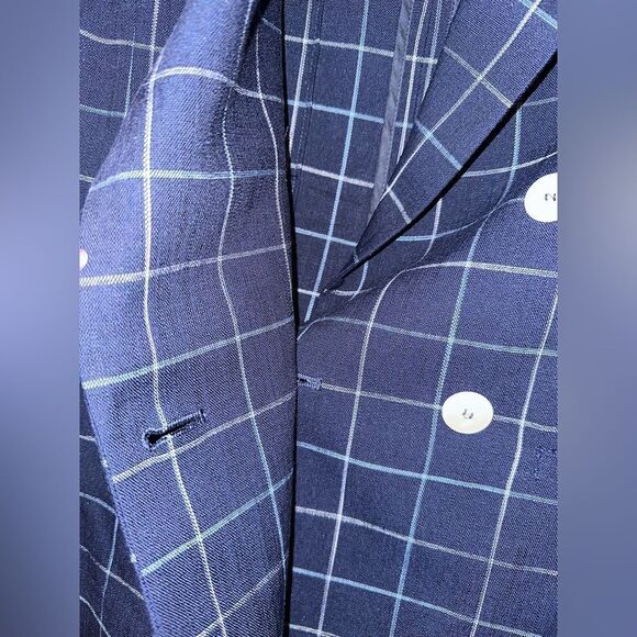 MARELLA by Max Mara Rivalsa Fringe Trimmed Basket Weave Blazer Size 12 - Picture 8 of 11